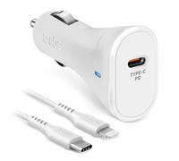 SBS TECRKITPD20LIGW chargeur d'appareils mobiles Smartphone, Tablette Blanc Allume-cigare Charge rapide Intérieure
