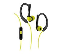 SBS Écouteurs intra-auriculaires stéréo Runway Sport avec écouteurs, microphone et bouton de réponse, jaune et noir, taille unique