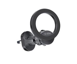 SBS TESUPMAGRING - Support Voiture Passif Smartphone/Mobile ABS Noir, Montage Clip, Rotation 360°, Emballage Boîte avec Crochet, Profondeur 10mm