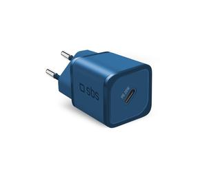 SBS TETRGAN1C20B chargeur d'appareils mobiles Casques, Haut-parleur portable, Smartphone, Smartwatch, Tablette Bleu Secteur Charge rapide Intérieure