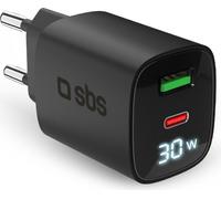SBS TETRGANLCD1USB1C30K Chargeur pour appareils mobiles Universal Black Power Flashlight Fast Charging Indoor