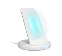 Support de bureau avec recharge sans fil à induction de 10 W Blanc-