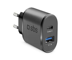 SBS Travel Chargeur 1 USB 2.1 A + Type C outp