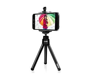 SBS Trépied léger pour Smartphones, Rotation de 360°, Inclinaison de 90°, Extensible de 16 cm, Pieds en Caoutchouc, idéal pour Les Photos, Les Selfies et Le Streaming.