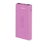 Batterie externe fast charge de 10000 mAh 2 USB Rose -
