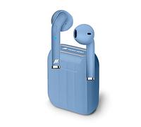 SBS Twin Style - Écouteurs stéréo sans Fil avec Microphone et Bouton réponse/Fin d’Appel, étui de Charge de 300 mAh, jusqu'à 2,5 Heures d'écoute de Musique, Bleu