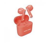 SBS TWS Fluo Rouge Écouteurs Fluorescents À Tactile Avec Microphone