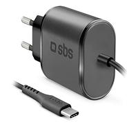 SBS USB C Chargeur Mural et multiprise, Chargeur Portable 12W pour téléphones Mobiles Samsung, Oppo, Xiaomi, Huawei, Motorola, ASUS, LG, Nokia, câble de 1m