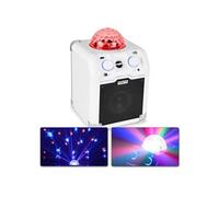 Enceintes, baffle et amplis DJ Vonyx SBS50W Enceinte avec Boule LED RGB - Blanche