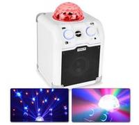 Enceintes, baffle et amplis DJ Vonyx SBS50W Enceinte avec Boule LED RGB - Blanche