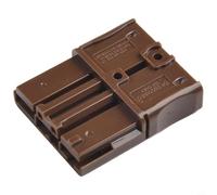 SBS75X Connecteur d'alimentation pour chariot élévateur 75 A 600 V pour batterie au lithium, connecteur électrique industriel à 2 pôles avec bornes en cuivre plaqué argent (marron)