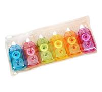 Sbshiouu 6 pièces Compacts Portable Beiges ruban correcteur pour une écriture fluide confort ergonomique couverture dissimulée les bureaux scolaires utilisent du ruban correcteur
