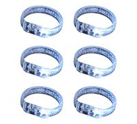 Sbshiouu 6pcs LED Light Up Bracelets For Kids Birthday Party Festival Bangles Battery Replaceable Wristbands Women Accessories Children Birthday Accessories