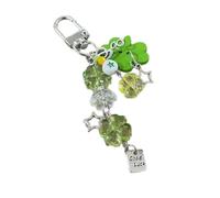 Sbshiouu Breloque de téléphone faite à la main avec quatre feuilles d'herbe pour téléphone - Accessoire de sac élégant - Convient pour divers