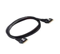 Sbshiouu Câble d'extension SFF8654 8i 74 broches hôte vers SFF8654 74 broches SAS4.0 cibles connecteur mâle 24 Gbit/s pour serveur transfert de données haute vitesse