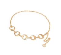 Sbshiouu Chaîne de taille réglable en métal Bijoux de corps Star Moon Décors Chaîne Ceinture pour robes et tenues avec flexible, 115*2.5cm, Métal
