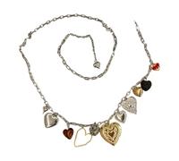 Sbshiouu Chaîne de taille tendance des années 2000 - Longueur réglable - Pendentif en forme de cœur - Unisexe - Accessoire de taille pour adolescents - Décontracté et fête