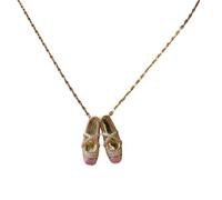 Sbshiouu Collier délicat avec pendentif en forme de chaussure de ballet avec cristaux élégants pour femme tendance