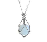 Sbshiouu Collier en cristal taillé de qualité supérieure associé à une chaîne de cou ergonomique et un collier brillant en cristal naturel monté en pierre palmée, Red East Tomb, Comme décrit, Comme