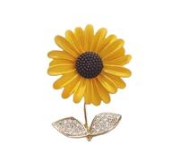 Sbshiouu Élégante broche tournesols avec matériaux en alliage de qualité supérieure pour un événement social et un usage quotidien - Hypoallergénique, 1 2.5x3.5cm 2 3.3x5cm 3 3x5cm 4 3x5.5cm, Métal