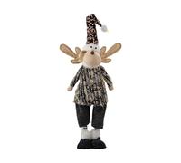 Sbshiouu Figurine de Père Noël/bonhomme de neige/cerf Décoration de la maison Poupées debout Décoration de fenêtre Ornement fait à la main pour l'intérieur