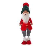 Sbshiouu Figurine de Père Noël/bonhomme de neige/cerf Décoration de la maison Poupées debout Décoration de fenêtre Ornement fait à la main pour l'intérieur