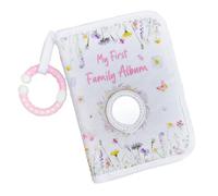 Sbshiouu Interactives Baby Photo Album Soft Fabric Nursery Keensakes with Chermable Star Teether Rings Baby Photo Album pour Les Berceaux Ou Les Poussettes