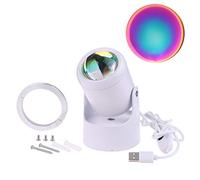 Sbshiouu Lampe de projection à 90 degrés arc-en-ciel - Lampe de sol réglable - USB - Lampe de sol LED pour chambre d'enfant - Veilleuse à brancher