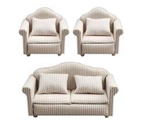 Sbshiouu Maisons de poupées miniatures avec canapé et oreiller en tissu doux confortable pour enfants à l'échelle 1 à 12