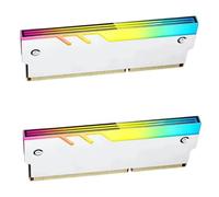 Sbshiouu Refroidisseurs de refroidissement pour tours de bureau, argent | Enveloppe ARGB en métal, câble de synchronisation 5 V 3 broches, mise à niveau du matériel adapté aux constructeurs