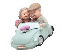 Sbshiouu Romantics Loving Elderly Old Married Couple Resines Statuette Statue Décoration de Maison pour Mariage Saint-Valentin