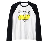 SBSP Bob l'éponge Bling Diamond-Gold-Logo Hip Hop Rap Icon Ste Manche Raglan