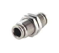 SBTRKT 4mm 6mm 8mm 10mm 12mm 14mm 16mm 304 cloison en Acier Inoxydable Droit Une Touche Air pneumatique raccord Rapide raccord Rapide (Size : 8mm)