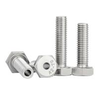 SBTRKT 5 Jeux de vis Creuses hexagonales extérieures M4 M5 M6 M8 M10 M12 M14 M16 M20, en Acier Inoxydable 304, Boulon Creux, Machine de Masque, vis à Trou traversant(M8x30)