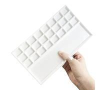 SBTRKT Palette d'aquarelle en céramique avec Couvercle, Plateau rectangulaire adapté aux étudiants et aux Enseignants, Fournitures d'art, Peinture (Color : 24 Cells)