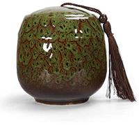 SBTXHJWCGLD Urnes funéraires, Petites Urnes pour Cendres, urne funéraire commémorative, Cadeau Artisanal en céramique (Couleur : Vert)