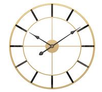 SBTXHJWCGLD Vintage Grande Horloge Murale silencieuse Ronde en métal Silencieux sans tic-tac à Piles horloges murales de Cuisine pour la Maison, Le Bureau, Le Jardin intérieur et extérieur 50