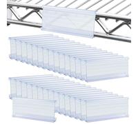 SBYURE Lot de 38 supports d'étiquettes en fil métallique de 7,6 cm pour étagère métallique (insert en papier non inclus)