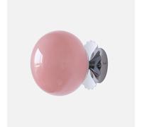 SBZIOJHDR appliques murales modernes, Applique murale style nordique rétro, câblée en métal, globe de 18 cm, for chambre d'enfant ou chevet(Cream pink glass,Chrome base)