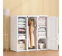 SBZIOJHDR Armoire montée, Petit modèle en polypropylène avec Porte magnétique et Tringle à vêtements Alliage. Charge maximale : 60 kg(104 * 50 * 104cm)
