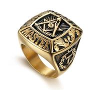 SBZIOJHDR bagues pour hommes, Chevalière d'honneur maçonnique vintage en acier titane, collection classique(S)