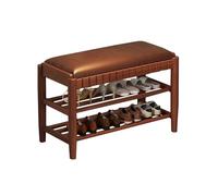 SBZIOJHDR Banc de Rangement pour Chaussures, Banc à Chaussures en Bois, Organisateur de étagère 2 Niveaux for l'entrée, Le Salon Peut contenir jusqu'à 300 kg