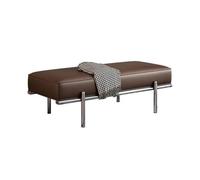 SBZIOJHDR Banc de Rangement pour Chaussures, Banc d'extrémité de lit rembourré en Simili Cuir avec Pieds Acier Inoxydable, Long Banc Bureau 660 LB