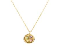 SBZIOJHDR Bijoux en or 18 carats en acier inoxydable, kaléidoscope en forme de U, symbole porte-bonheur, fer à cheval en Zircon, pendentif en U for femmes