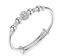 SBZIOJHDR bracelet, Bracelet d'amitié réglable en forme de boule délicate chinoise for femme, bijoux en argent, cadeaux d'anniversaire for sœurs et amies