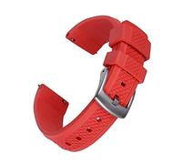 SBZIOJHDR bracelet de montre, Bracelet de montre en caoutchouc, sangle à dégagement rapide, support coulissant, sangles en caoutchouc, étanche, plongée(Red,20mm)