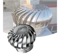 SBZIOJHDR Cheminée rotative, Éoliennes de toit, ventilateur rotatif de toit de jardin, évents de Turbine intérieure, extracteur externe DIY(350mm/14inch)