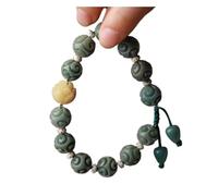 SBZIOJHDR collier en bois， Bracelet de perles Bodhi à motif sculpté, Lotus Bodhi exquis for la méditation du Yoga