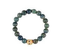 SBZIOJHDR collier en bois， Bracelet délicat et charmant en perles de racine de Bodhi, bracelet extensible simple à boucle unique for hommes et femmes, méditation, yoga