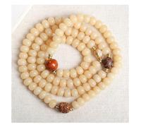 SBZIOJHDR collier en bois， Bracelet et collier de perles Bodhi 108 naturelles patinées, perles de prière de bouddha exquises for la prière, la méditation et le yoga
